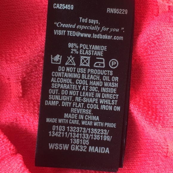 Ted Baker Day-Glo Moto Stretch Sweater - NWOT - Picture 5 of 5